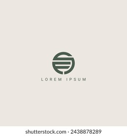Kreatives minimales Monochrom-Monogramm-Buchstabe SF und FS-Linien-Logo-Design-Symbol. Grafisches Alphabetsymbol für Corporate Identity