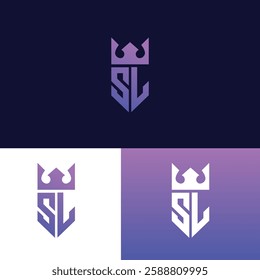 Creative minimal monochrome monogram letter SL and LS line logo design symbol. Graphic alphabet symbol for corporate identity