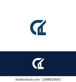 Creative minimal monochrome monogram letter CA and AC line logo design symbol. Graphic alphabet symbol for corporate identity