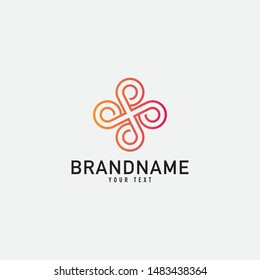 Creative minimal monochrome monogram symbol. Universal elegant vector emblem. Premium business logotype. Graphic symbol for corporate identity. Abstract logo. Minimalist logo design and simple element