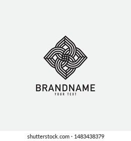 Creative minimal monochrome monogram symbol. Universal elegant vector emblem. Premium business logotype. Graphic symbol for corporate identity. Abstract logo. Minimalist logo design and simple element