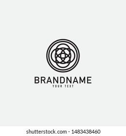 Creative minimal monochrome monogram symbol. Universal elegant vector emblem. Premium business logotype. Graphic symbol for corporate identity. Abstract logo. Minimalist logo design and simple element
