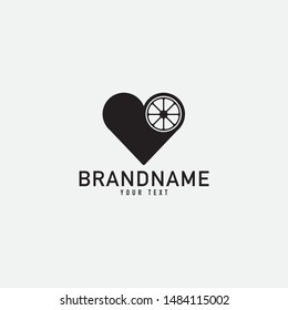 Creative minimal monochrome monogram symbol. Premium business logo for corporate identity. Minimalist logo design and simple element. Bottle, Glass, Love, Wine, and Lime concept.