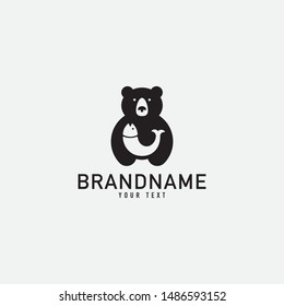 Creative Minimal Monochrome Monogram Symbol Wildlife Stock Vector ...