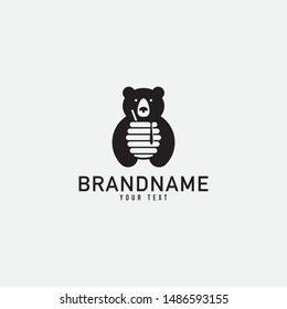 Creative minimal monochrome monogram symbol.  Wildlife Animals concept logo.