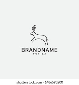 Creative minimal monochrome monogram symbol.  Wildlife Animals concept logo.