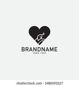 Creative minimal monochrome monogram symbol.  Wildlife Animals concept logo.