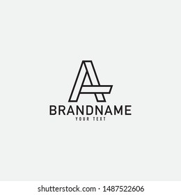 Creative minimal monochrome monogram symbol. Premium business logo for corporate identity. Minimalist logo design and simple element. Alphabet concept logo.