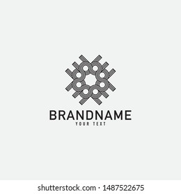 Creative minimal monochrome monogram symbol. Premium business logo for corporate identity. Minimalist logo design and simple element. Alphabet concept logo.