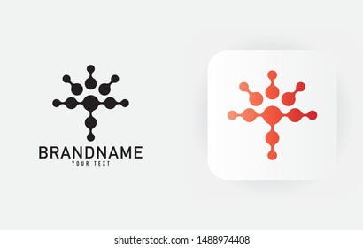Creative minimal monochrome monogram symbol. Premium business logo for corporate identity. Minimalist logo design and simple element.