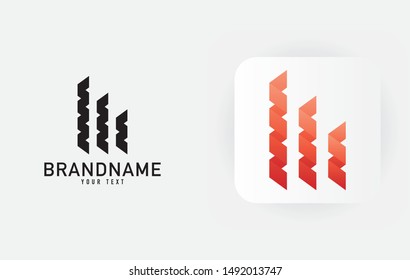 Creative minimal monochrome monogram symbol. Premium business logo for corporate identity. Minimalist logo design and simple element. Beautiful logo branding.