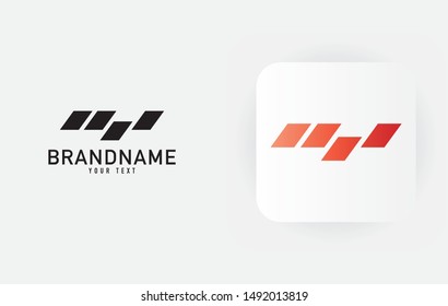 Creative minimal monochrome monogram symbol. Premium business logo for corporate identity. Minimalist logo design and simple element. Beautiful logo branding.