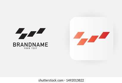 Creative minimal monochrome monogram symbol. Premium business logo for corporate identity. Minimalist logo design and simple element. Beautiful logo branding.