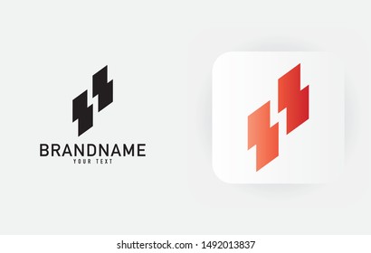 Creative minimal monochrome monogram symbol. Premium business logo for corporate identity. Minimalist logo design and simple element. Beautiful logo branding.