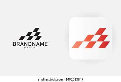 Creative minimal monochrome monogram symbol. Premium business logo for corporate identity. Minimalist logo design and simple element. Beautiful logo branding.