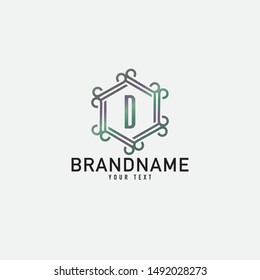Creative minimal monochrome monogram symbol. Premium business logo for corporate identity. Minimalist logo design and simple element. Alphabet concept logo.