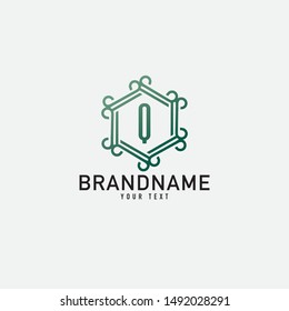 Creative minimal monochrome monogram symbol. Premium business logo for corporate identity. Minimalist logo design and simple element. Alphabet concept logo.