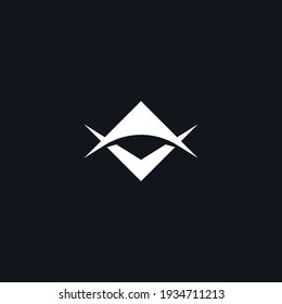 Creative and Minimal Monogram VA.  Hipster set with minimal logo logotype design. Symbol, sign, logo, emblem. Modern flat design. Minimal logo logotype design in flat style. Abstract. 