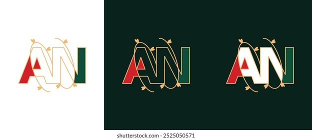 Creative minimal AN NA letter business logo initial based Monogram icon vector