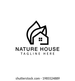 Creative Minimal Nature House Logo Design Template