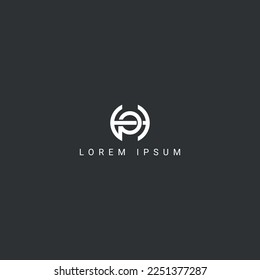 Creative minimale PH HP Geschäftslogo auf Anfangsbasis Monogram Icon Vektorgrafik.