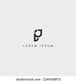 Creative minimal PJ JP letter business logo initial based Monogram icon vector.
