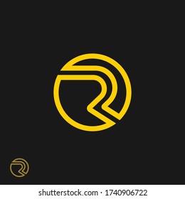 creative minimal R logo icon design in vector format with letter R