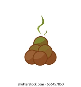 Creative and Minimal Rational Shit Icon Emblem Logo 