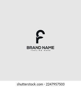 Creative minimal RC CR letter business logo initial based Monogram icon vector
