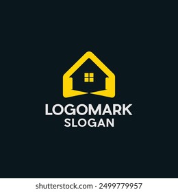 Diseño de logotipo de bienes raíces mínimo creativo, ícono de logotipo de Lugar famoso, diseño de logotipo de propiedad