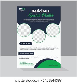 Plantilla de diseño de volante de restaurante mínimo creativo