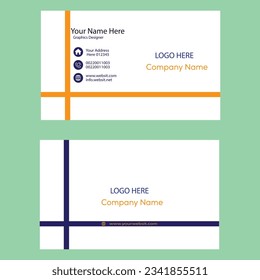 Creative Minimal Retro Unique Business Card Template Design