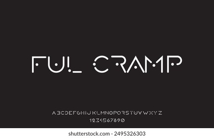 Fuentes de alfabeto de forma mínima creativa. Tipografía Ilustración vectorial vintage