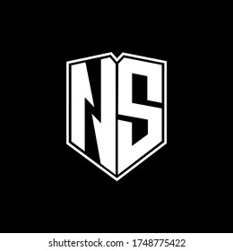 Creative Minimal Shield Letter NS Luxury Premium Logo