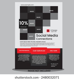 CREATIVE MINIMAL SIMPLE BUSINESS MODERN A4 SINGLE SIDED FLYER DESIGN TEMPLATE