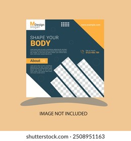 creative minimal social media post design template