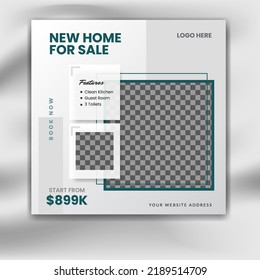 Creative minimal square social media promotion templates. Editable banner. real estate themes. Vector illustration for instagram post. Photo holder provided