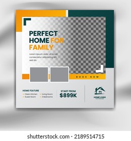 Creative minimal square social media promotion templates. Editable banner. real estate themes. Vector illustration for instagram post. Photo holder provided