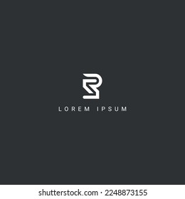 Creative minimale SR-Buchstaben Business-Logo auf Basis des Monogram-Icon Vektorgrafik.