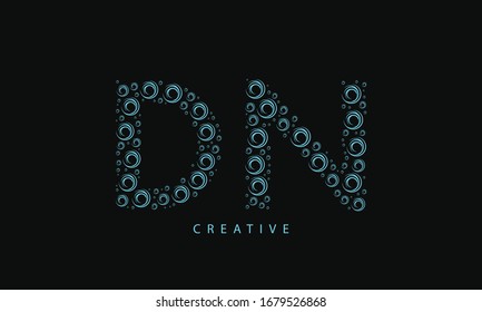 Creative and Minimal style golden and black color initial based DN AND NDlogo
