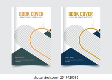 Creative and minimal style Modern and minimal background Colorful book cover, corporate and modern new annual report, print-ready business cover or elegant book cover design
