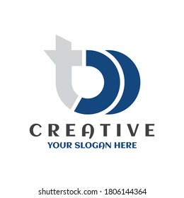 creative minimal TC logo symbol template