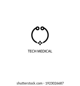 Plantilla de logotipo técnico técnico mínimo creativo.