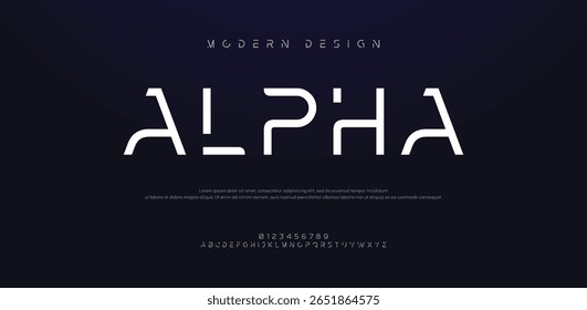 Creative minimal technology logo alphabet fonts. Typography minimalist urban sans serif digital fashion future creative logos and fonts. vector illustration
