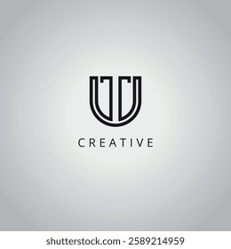 Creative Minimal UT TU Letter Business Logo Design Vector Icon Symbol.