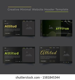 Creative Minimal website header templates Design