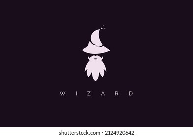 Creative minimal wizard logo.