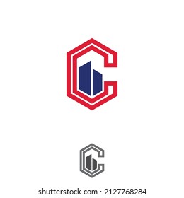 Símbolo de icono del logotipo del minimalismo creativo. Plantilla de diseño del logotipo de letra C simple. Ilustración del vector EPS.8 EPS.10