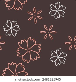 Creative minimalist Abstract art background.and Drawn doodle Scribble floral plants banner for  fabric or wallpaper