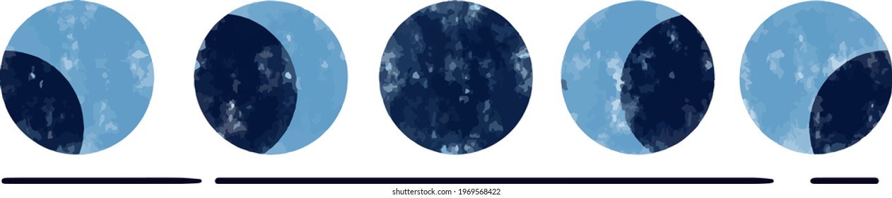 
Dibujo creativo minimalista abstracto de luna dibujada a mano para la decoración de paredes, postales o diseño de portada. EPS vectorial 10.